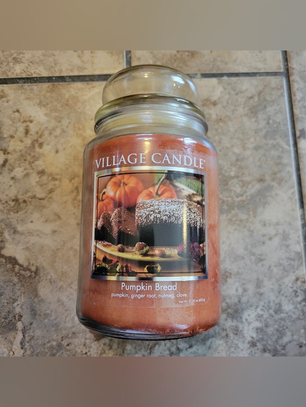 Village Candle Pumpkin Bread Large Jar Candle Fall Autumn HTF